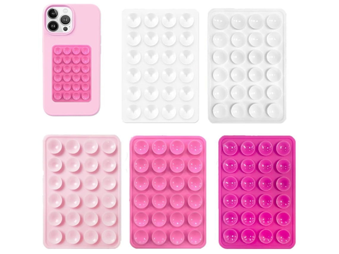 Kit Com 5 Suportes De Silicone Com Ventosa Para Celular, Almofada De Silicone Com Ventosa Para Celular, Suporte Antiderrapante Para Celular, Capa Ades