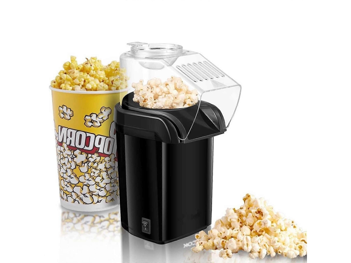 Máquina De Pipoca A Ar Quente 1200w Com Óleo Para Noites De Cinema Em Casa E Festas