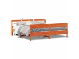 Bed Frame, Bed Frames Vidaxl Marrom Madeira De Pinho (200 X 200 Cm)