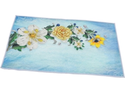 Tapete Antiderrapante Para Casa, Tapete Absorvente Com Estampa Floral Para Banheiro Ou Entrada, Almo Gokoco