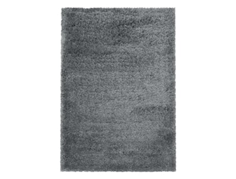 Fluffy Shaggy Tapete Pelo Comprido Retangular 240x340cm Cinzento Claro