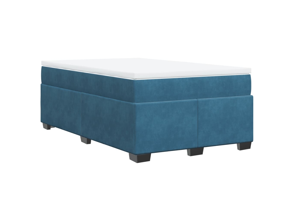 Box Spring Bed, Box Spring Beds Vidaxl Azul Veludo (120 X 190 Cm)