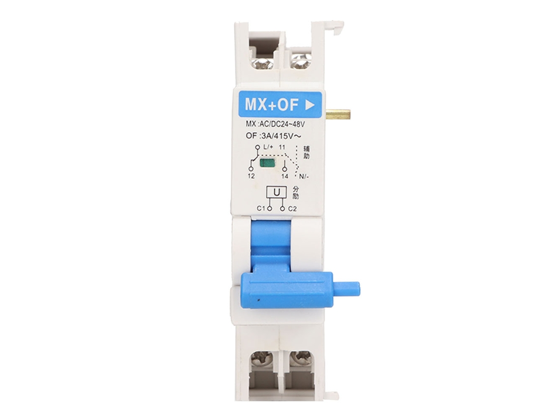 Liberador auxiliar derivador MX+OF para interruptor elétrico NXB, em miniatura