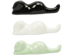 Porta-pincéis decorativos Sherchpry para caligrafia, conjunto de 3 peças, cerâmica resistente, para mesa de trabalho E