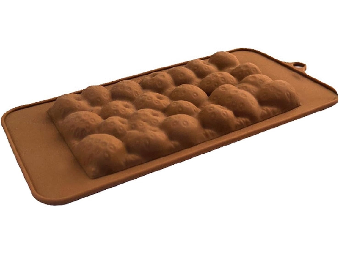 Molde De Chocolate Com Morango - Fácil De Desenformar - Morango Comestível