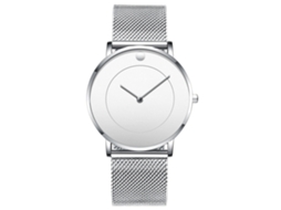 Reloj Analógico Clásico Para Hombre Con Correa De Plata, Movimiento De Cuarzo, Impermeable