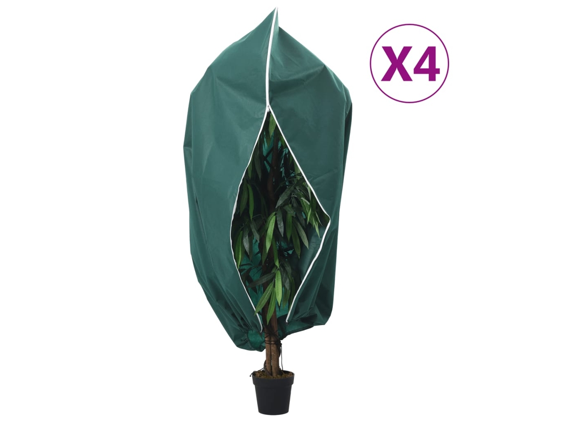 Vidaxl Coberturas Para Plantas Com Fecho 4 Pcs 70 G/m² 1,2x1,8 M