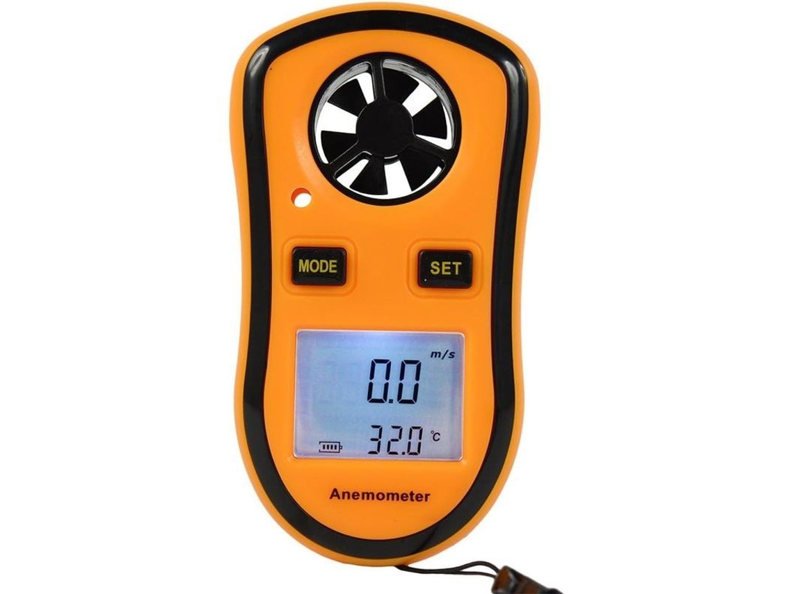 Medidor De Velocidade Do Vento Lcd Portátil Com Retroiluminação Para Drones Helicópteros Windsurfing Rcd