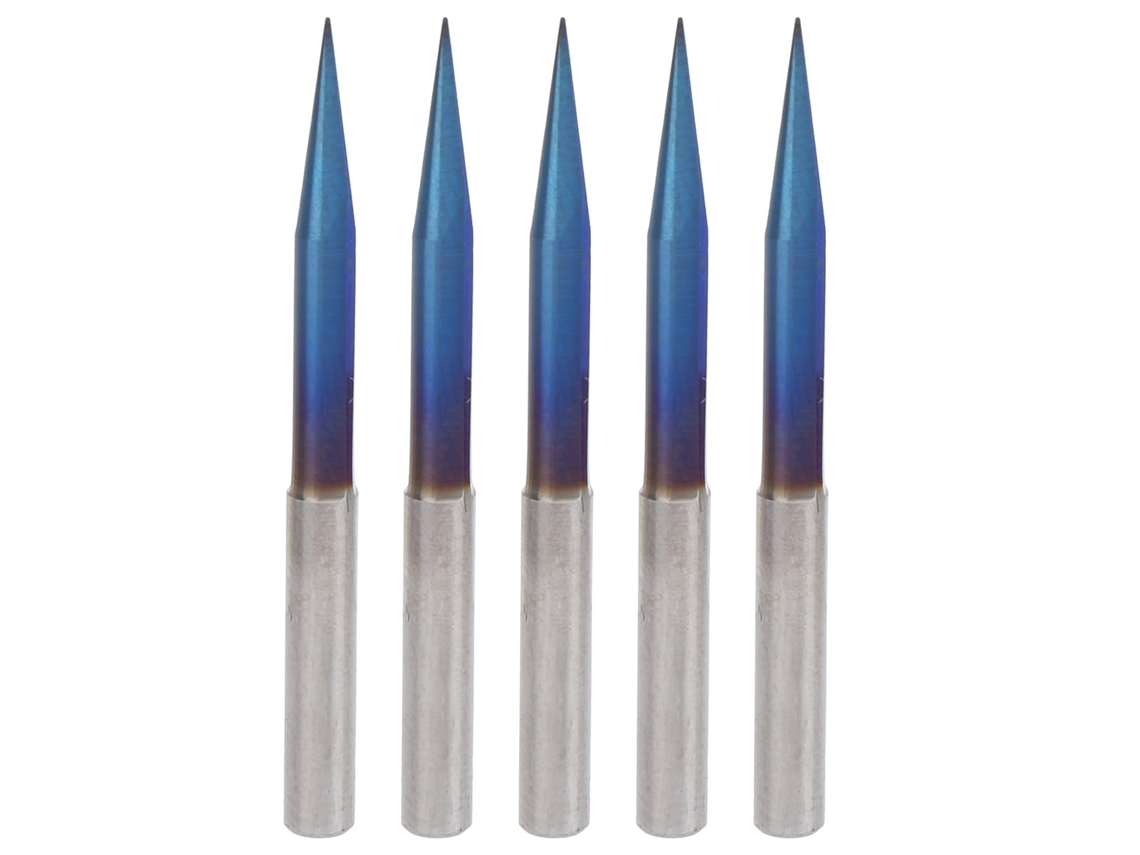 5pcs Broca De Gravura Ponta V 2 Canais 4mm Gola Fresa De Carving Aço Tungstênio 4x0.5x15 Para Madeira Alumínio