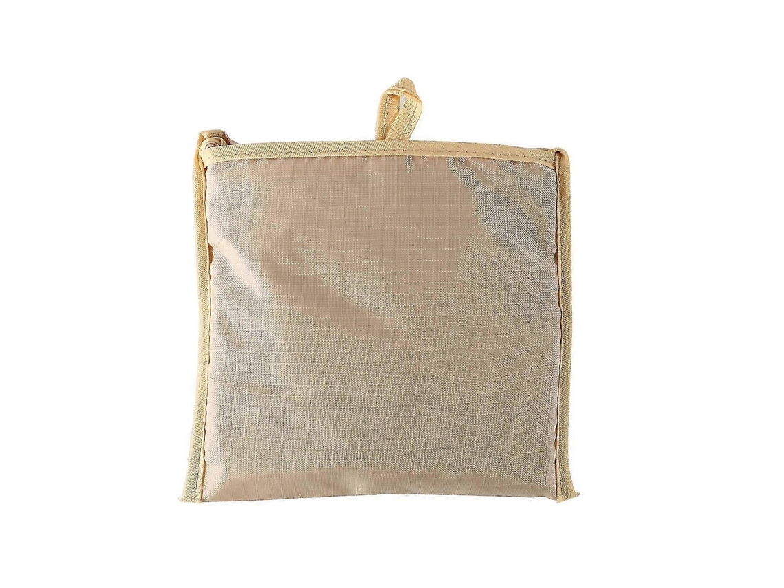 Sacola De Compras Grande, Dobrável E Reutilizável, Lavável, De Cor Sólida E Simples, Suporta Até 11 Kg, Feita De Tecido Oxford Com Cordão Resiste