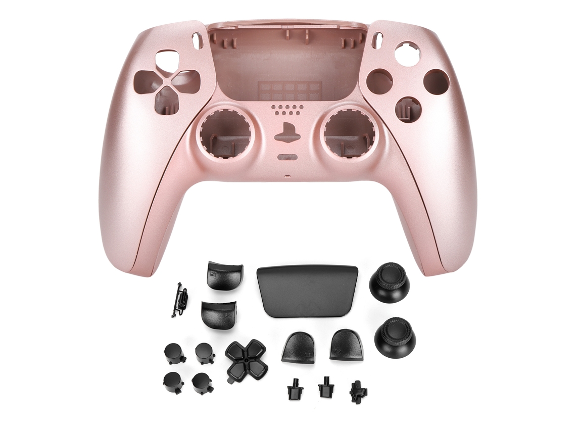 Botão e Capa Substituição Controle Ps5 Dourado Rosa