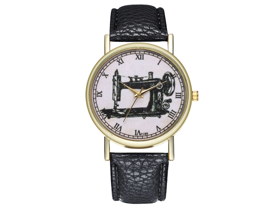 Reloj De Pulsera Analógico De Cuarzo Con Dial Redondo Zhoulianfa Para Hombre Mujer Estudiante Negro