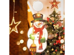 2026 luces Led de Natal com Ventosa, Silueta do Papai Noel, Decoração de Janela, Funcionam com Pilhas