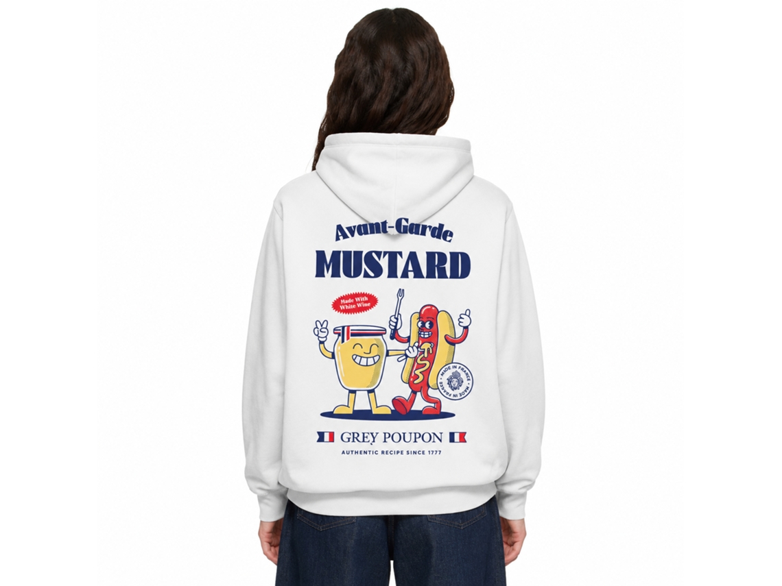 Rockinstone Keen As Mustard White Hoodie Unique Designer Style