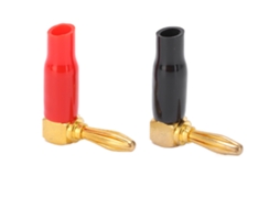 Plugue Banana de Ângulo Reto 90° 4mm Conector Pvc+latão Acessório Teste Energia S/MARCA