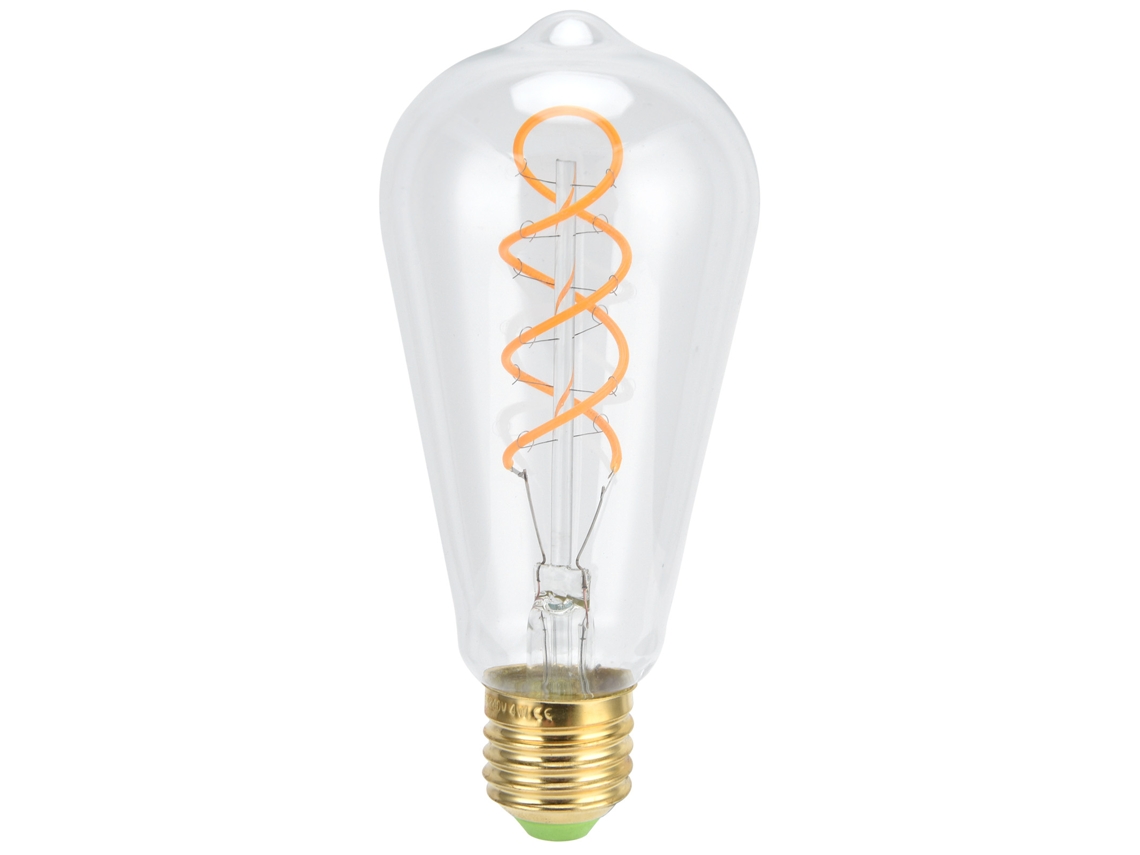 Lâmpada St64 de Dupla Espiral E27 4w, Dimerizável, para Quarto, Cafeteria, Luz Quente. CHABERLU