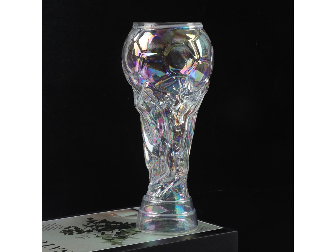 Caneca de Cerveja em Formato do Troféu de Futebol, 900 Ml, Vidro Resistente AQUAFORGE