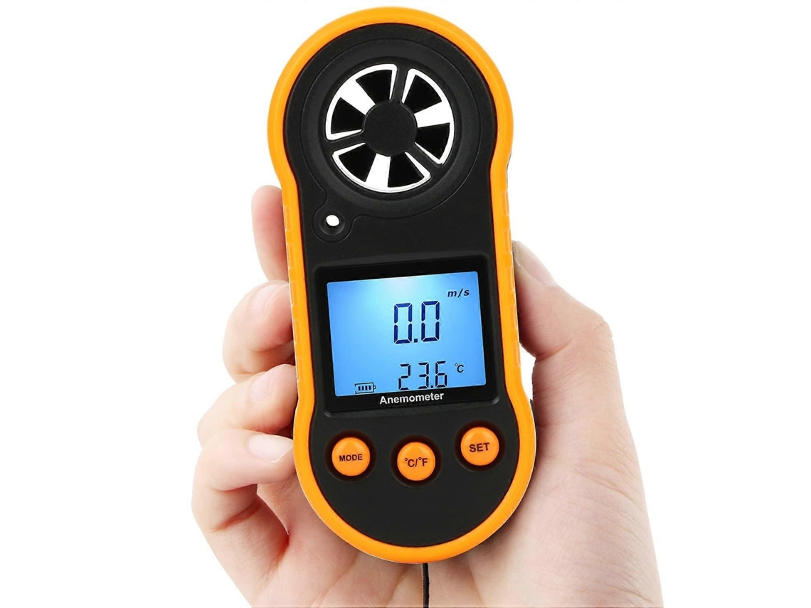 Anemômetro Digital De Velocidade Do Vento, Medidor De Fluxo De Ar E Temperaturas Com Escala De Beaufort