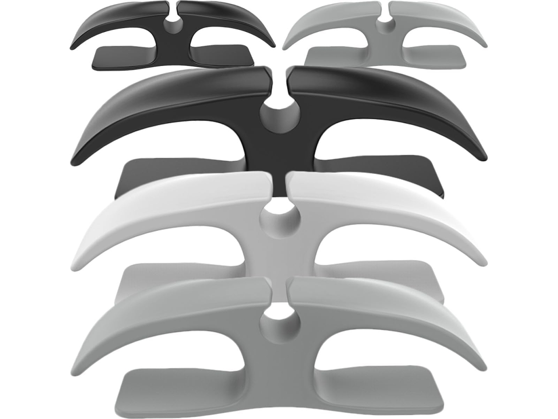 Kit Com 5 Enroladores De Cabos Autoadesivos Para Eletrodomésticos De Cozinha, Suporte