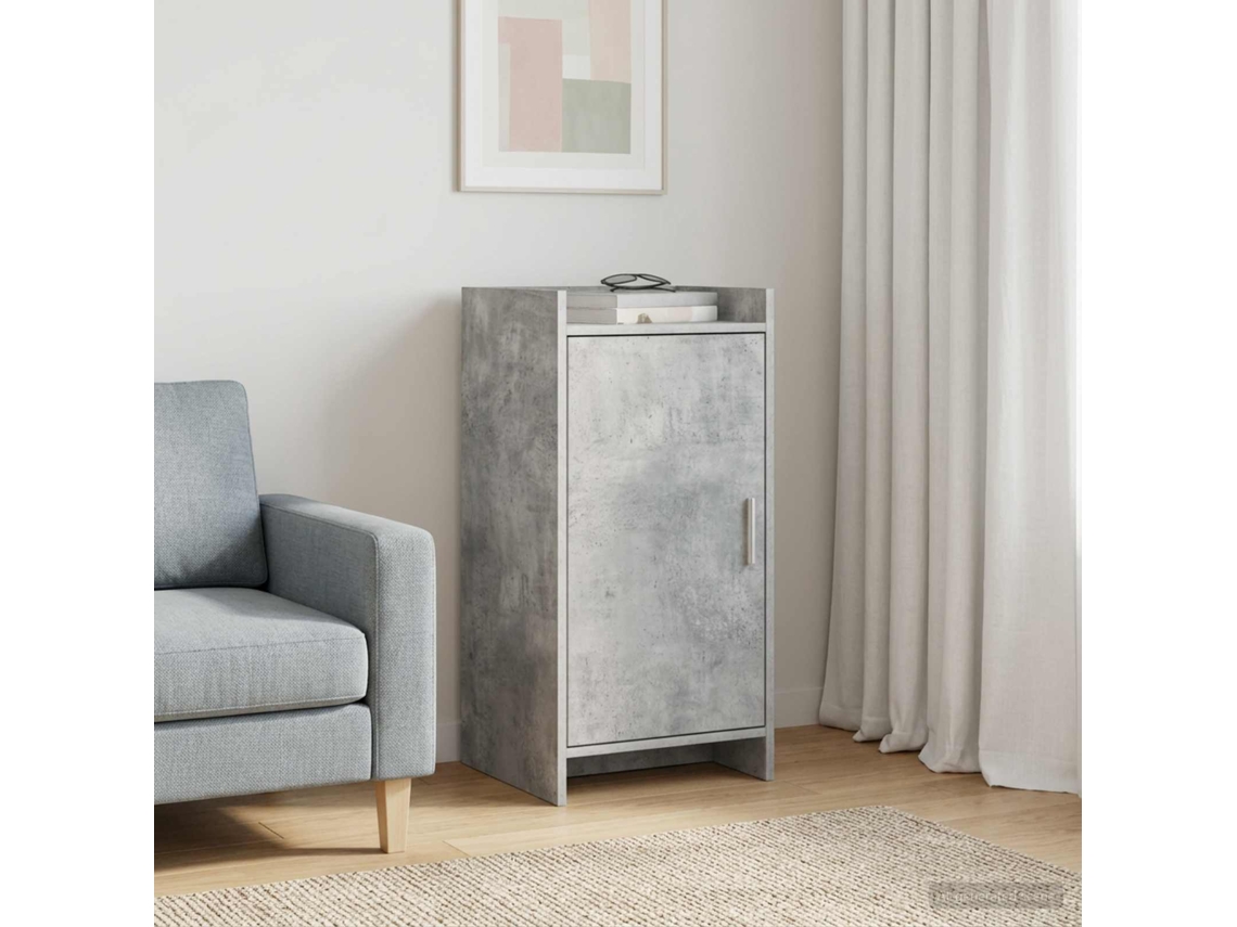 Vidaxl Buffet Cinzento Cimento 40 X 36 X 80 Cm Derivados De Madeira