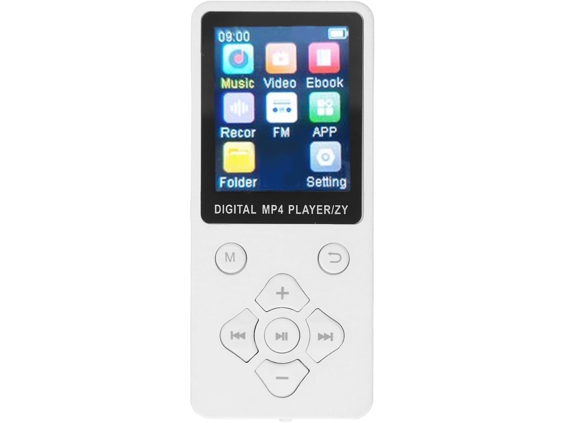 Leitor de MP4 de 32 GB, Leitor de MP3, Tela de 1 polegada, 32 GB de armazenamento colorido, 1.8 Music, HiFi com memória para entusiastas de vídeo (branco)