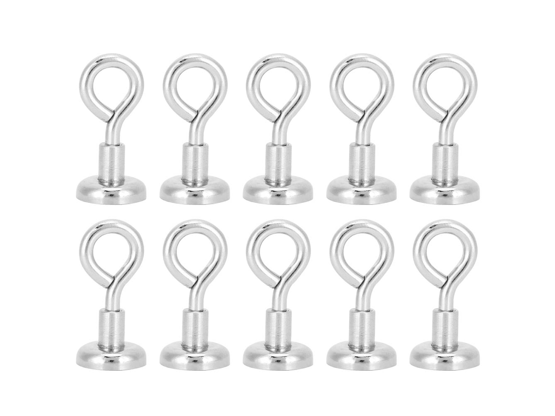 Ganchos magnéticos potentes com super força de atração e magnetismo permanente.