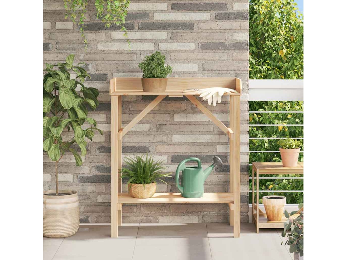 Vidaxl Mesa De Envasamento Natural 75 X 40 X 90 Cm