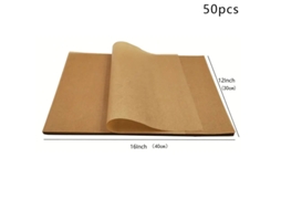 50/100 Unidades De Papel Manteiga Antiaderente Pré-assado