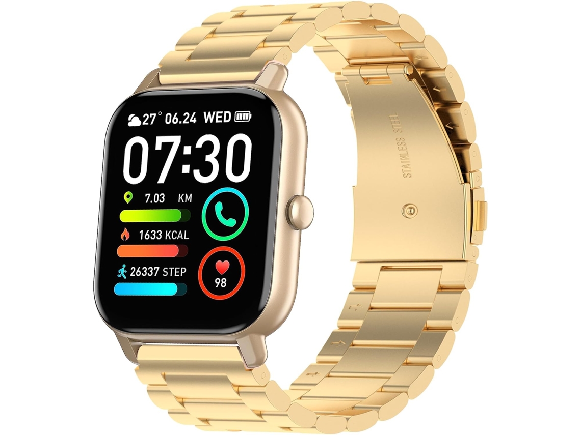 Pulseira De Aço Inoxidável 1,85 Polegadas Compatível Com O Smartwatch