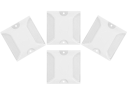 Conjunto De 4 Marcadores Refletivos De Estrada Em Abs Para Segurança E Sinalização.