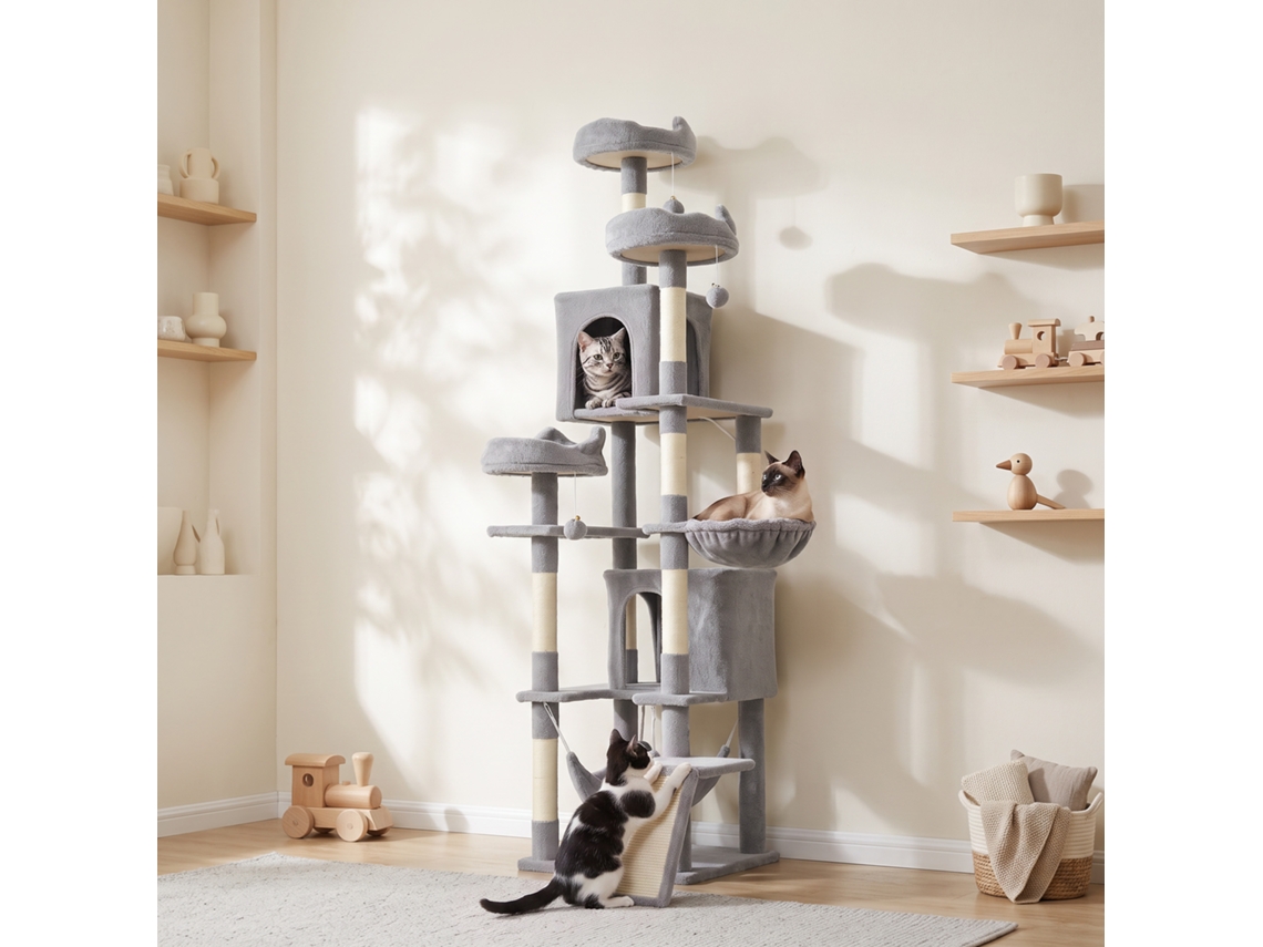 Caixa Para Gato, Acabamento Cinzento, 192 X 48 X 48 Cm