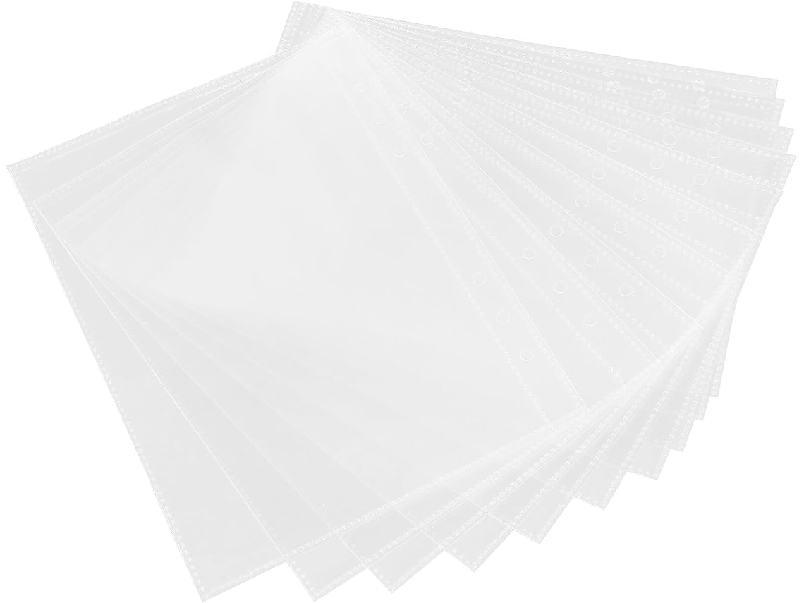 Pastas plásticas transparentes Nolitoy, tamanho A5, 20 unidades com 6 folhas para folhetos soltos e organizadores.
