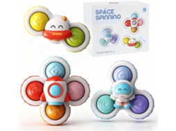 3 Peças de Brinquedos Giratórios com Ventosas Fortes para Bebê de 6 18 Meses CZHHMART