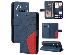 Capa De Celular Flip Em Couro Bicolor Para Nothing Phone 3a