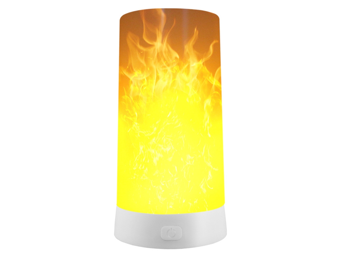 Lâmpada Led com Efeito de Chama, Recarregável Via Usb, para Uso Interno, Aproximadamente BRILVIBERA