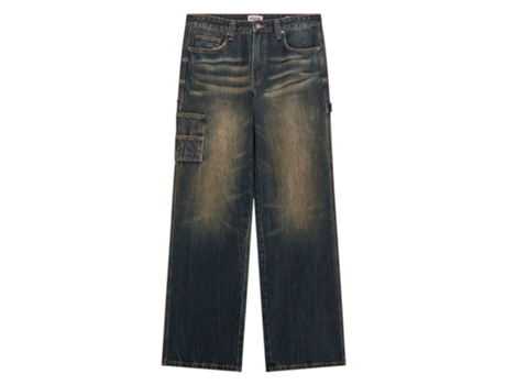 Jeans De Homem Guess Originals Carpenter Algodão Azul (36)