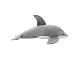 Vidaxl Golfinho De Peluche Cinzento