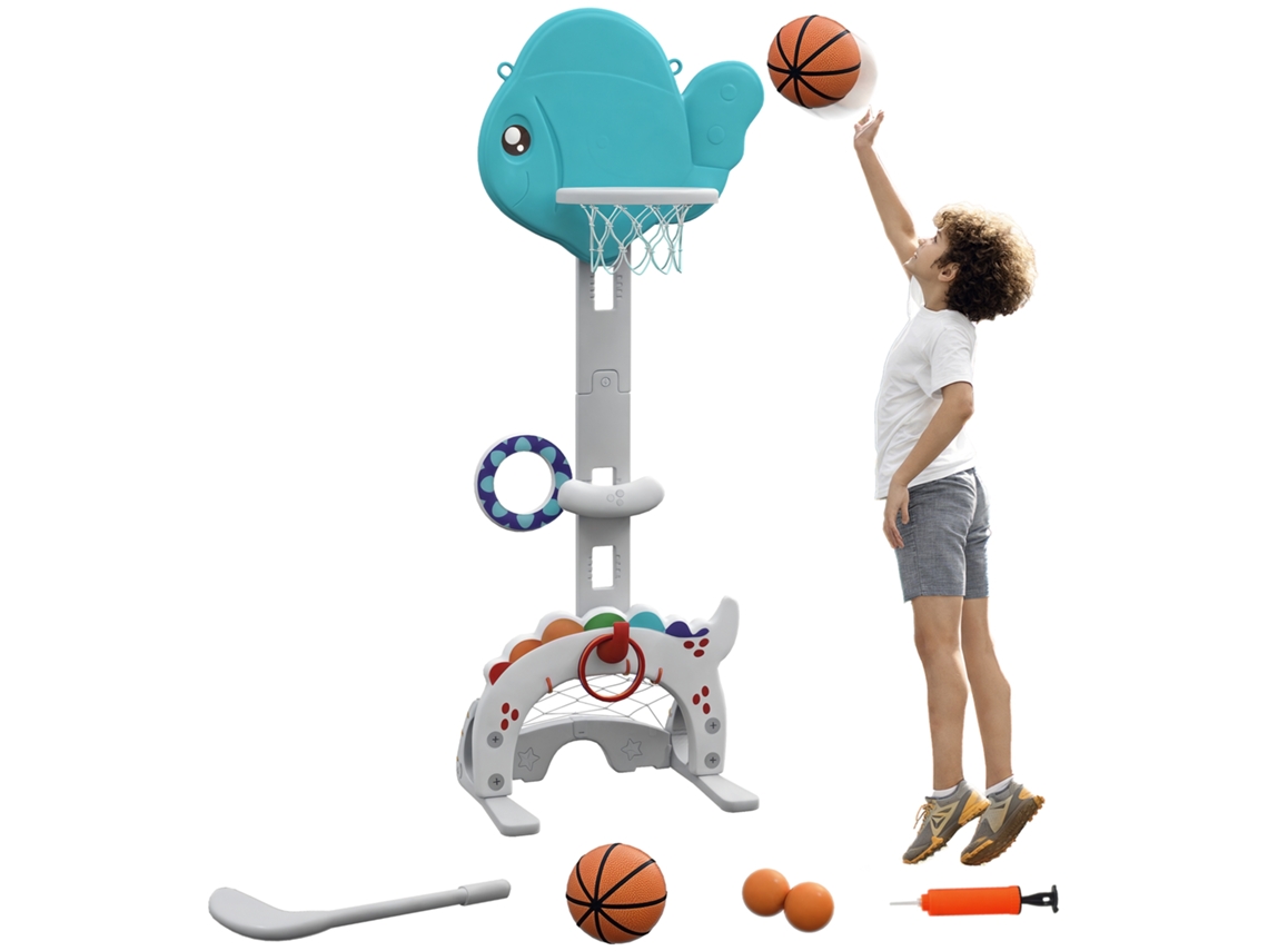 Tabela De Basquetebol Para Crianças Hdpe E Pp Cor Multicor 46x51x134-152 Cm Aiyaplay
