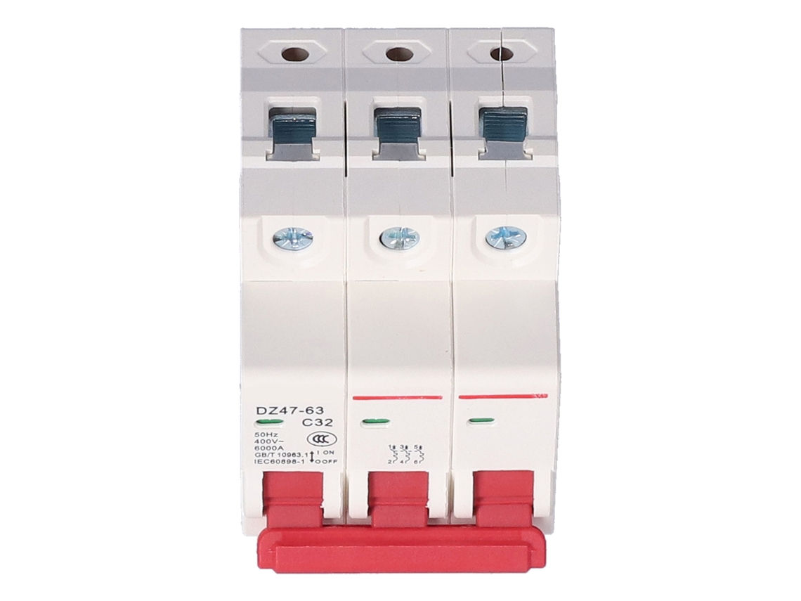Laxiscreed Disjuntor Tripolar Compacto Para Circuitos Domésticos 400v Em Carril Din