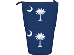 Case Trousse Crayons Télescopique South Carolina Flag Cosmé Porte-stylo Durable Peil Télescopique Pour