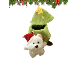 Árvore De Natal Pelúcia Com Cachorrinho Pelúcia, Decoração Natalina