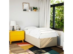 Vidaxl Estrutura De Cama Sem Colchão 100x200 Cm Tecido Cor Creme