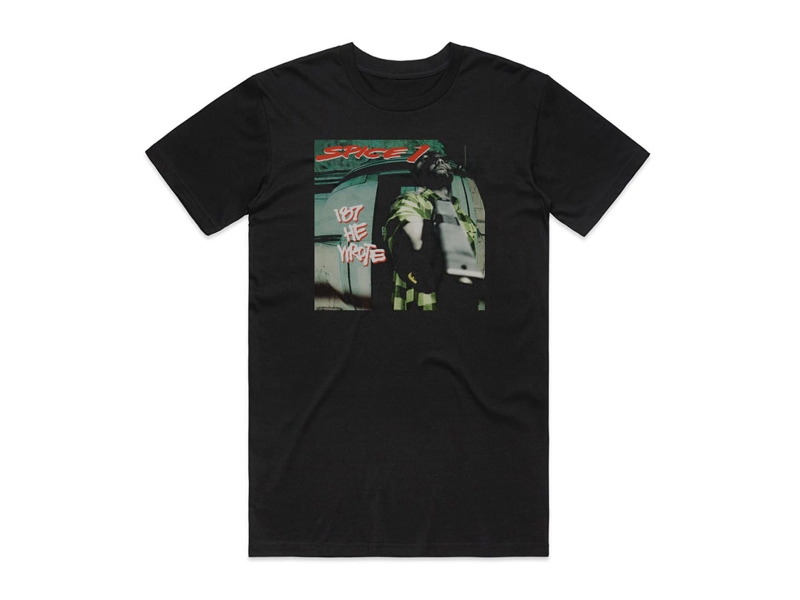 Spice 1 187 He Wrote Album Cover T-shirt Black Rockinstonesize—xxxl