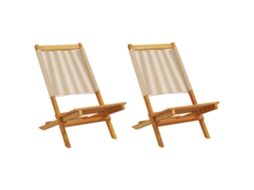 Garden Chair, Garden Chairs Vidaxl Bege Madeira De Acácia (n/a)