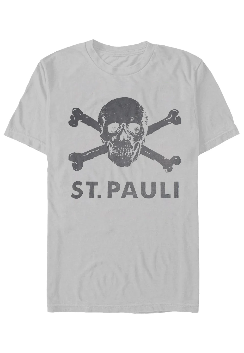 Size:xl Rockinstone Fc St. Pauli - Totenkopf Grey - T-shirt Unisex Adults