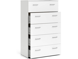 Cómoda com 5 Gavetas TVILUM Lisboa Branco (Outlet Caixa Aberta - 74.1 x 114.7 x 35.95 cm)
