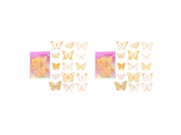 45 Adesivos De Borboletas Douradas Com Brilho Vintage Para Scrapbooking E Cadernos