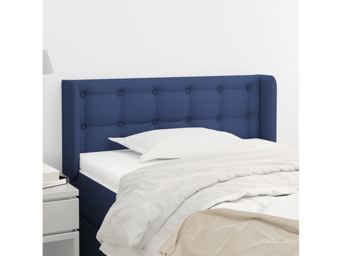 Cabecero con Alas de Tela 103x16x78/88 Cm Azul