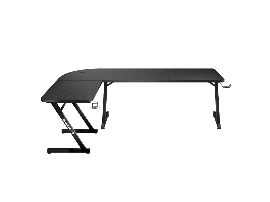 Secretária HUZARO Hero 7.0 Preto Alumínio Fibra de Carbono 154x72,5x117 cm