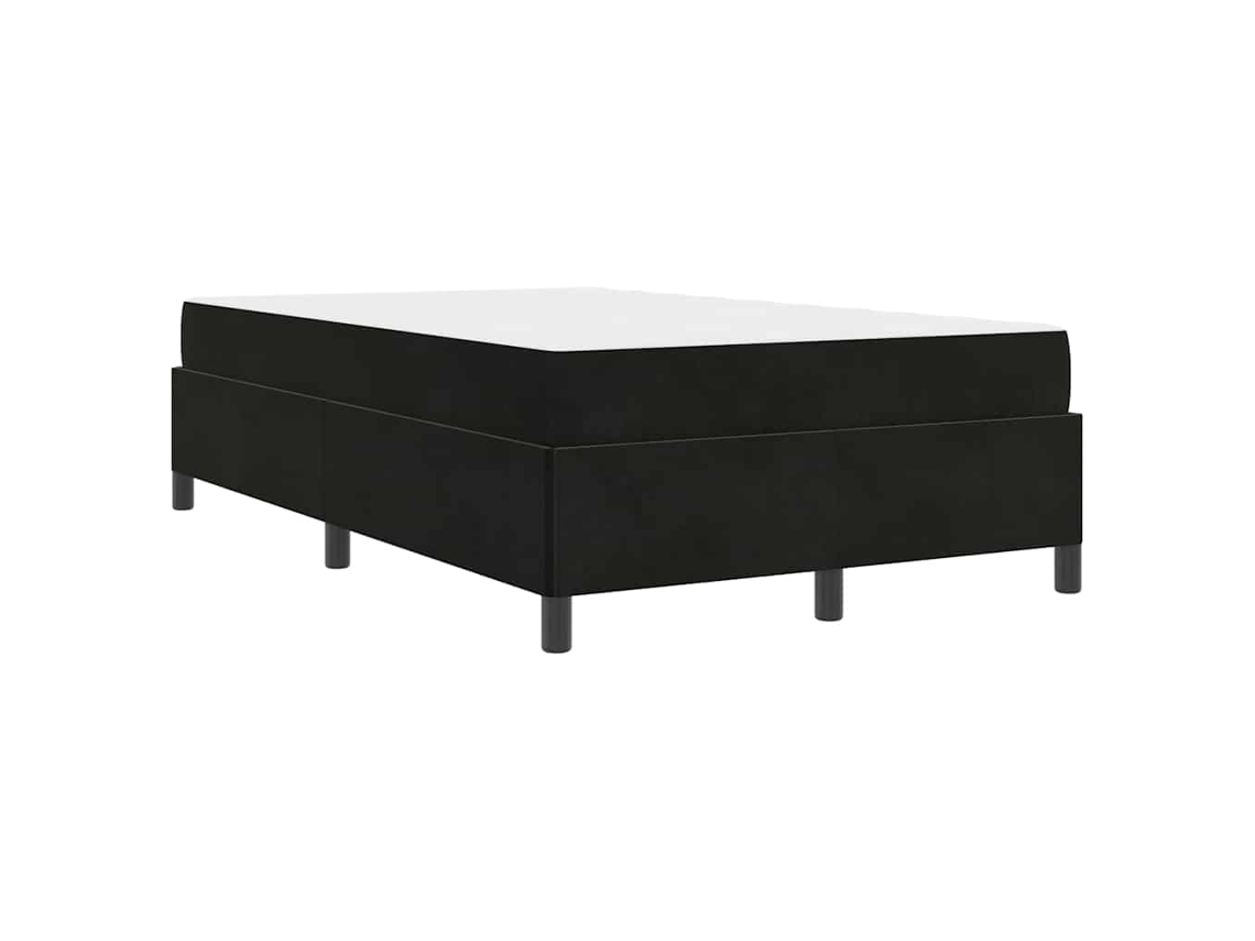 Conjunto 1 Estrutura Da Cama Vidaxl Preto Tecido (120 X 200 Cm)